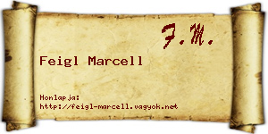 Feigl Marcell névjegykártya
